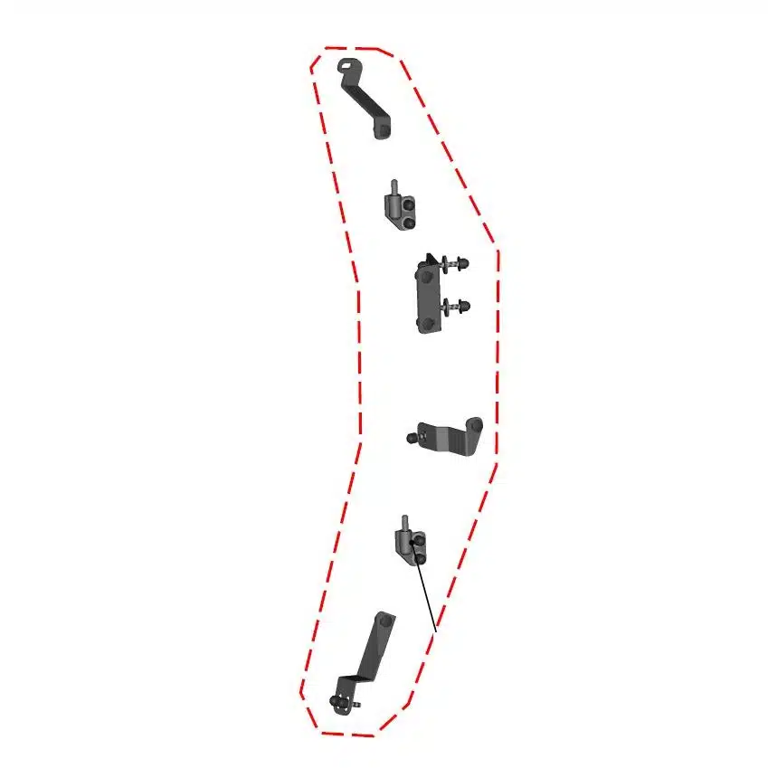 DFK Vasen Ovikiinnikeen kiinnikesarja Yamaha Wolverine 2021-> 723-41S08U04-40PKM001