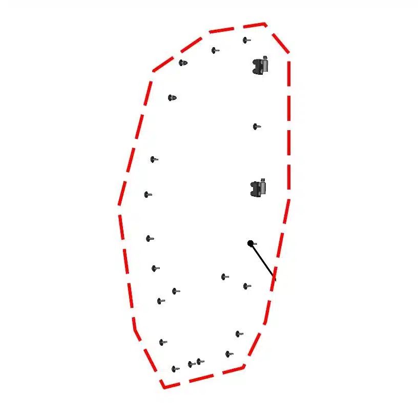 DFK Oikea Ovi Sarana- ja kiinnikesarja CFMoto Zforce 550/800 723-64S02U01-50PKM005