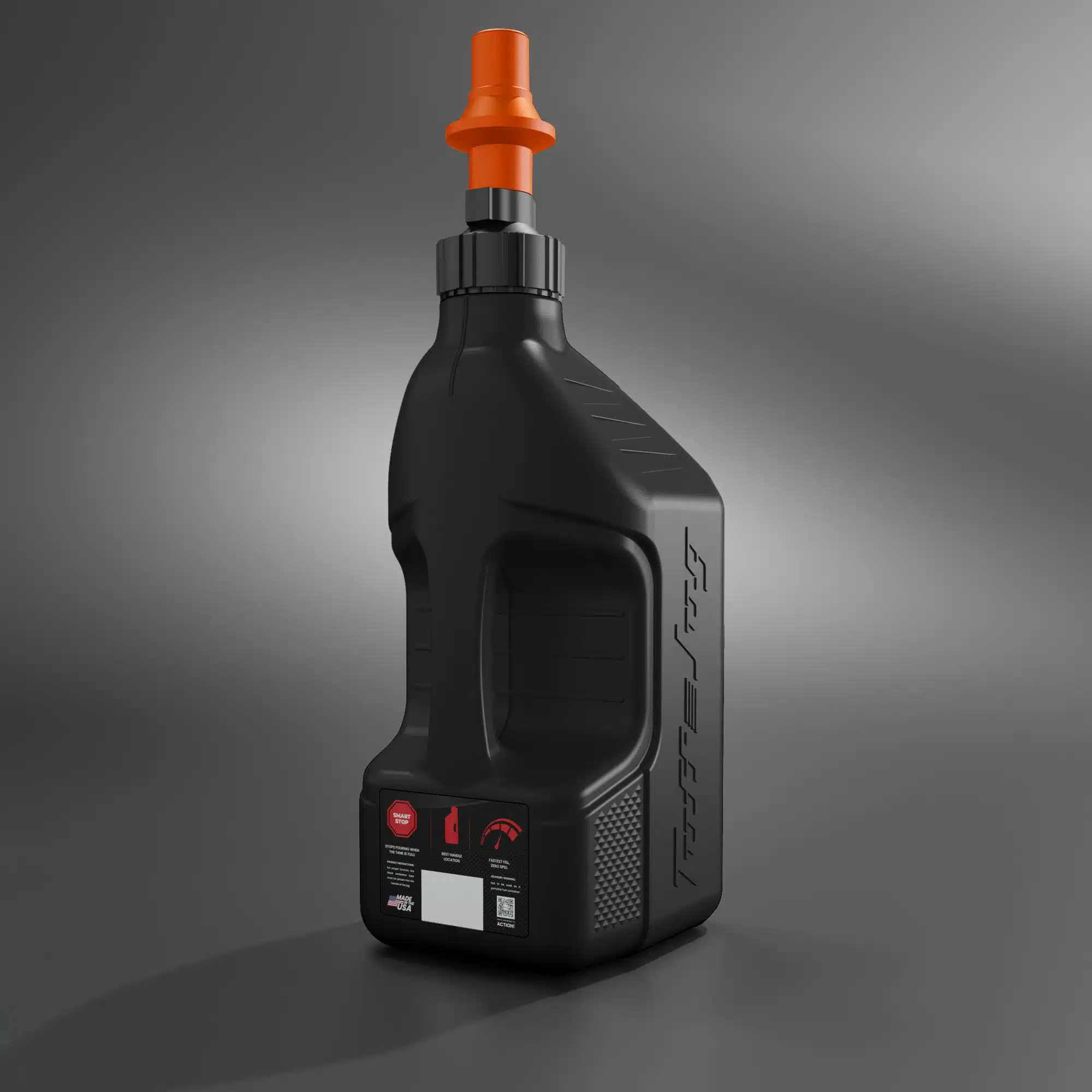 Tuff Jug Kanisteri 10L musta, Ripper korkki oranssi (GEN 3)