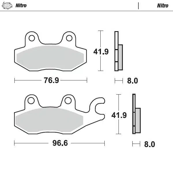Moto-Master Jarrupalat Arctic Cat: DVX50/90, Kawasaki: KLF300/400, KVF650, KRF75 235-092621