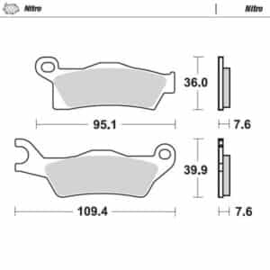Moto-Master Jarrupalat Can-Am: Outlander 2012-2013 oikea 235-098821