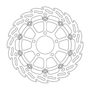 Moto-Master Flame Jarrulevy eteen oikea Suzuki: GSX 600-750, SV 650 235-112038