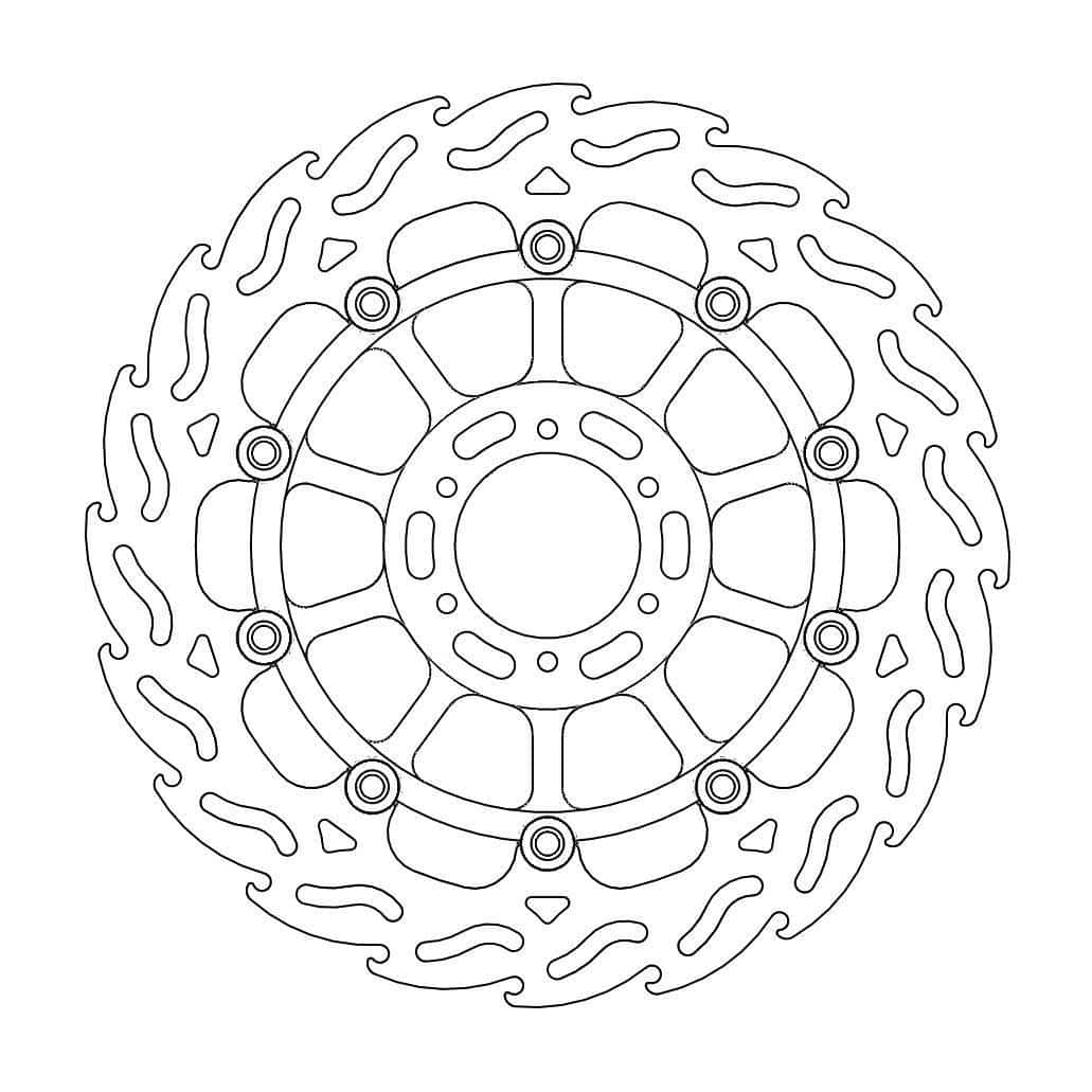 Moto-Master Flame Jarrulevy eteen vasen Honda: CBR 1100 XX, X Eleven 1100 235-113019