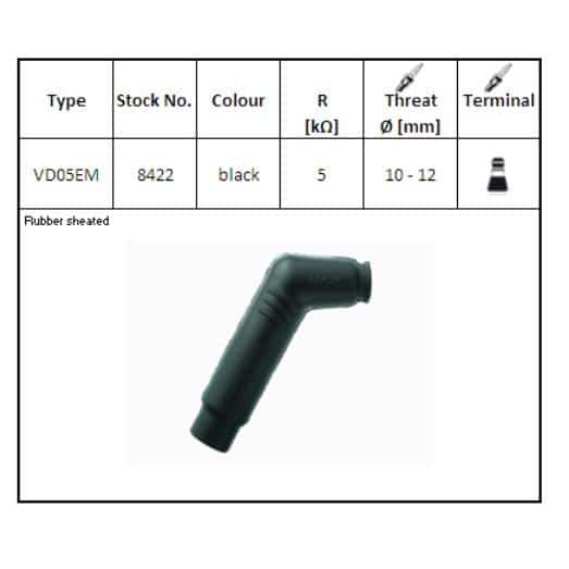 NGK spark plug cover VD05EM 13-8422