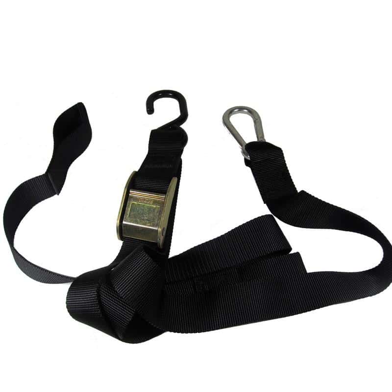 TMV Tiedowns 1,5" With Ass. Loop&coated S-Hook (2pcs)-Black 391-172799