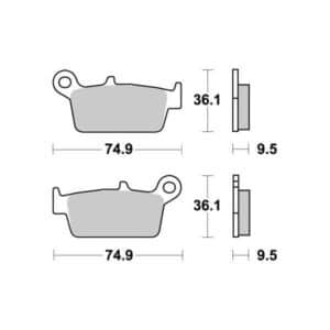 Sbs Jarrupalat Carbon Silver 23-604CS
