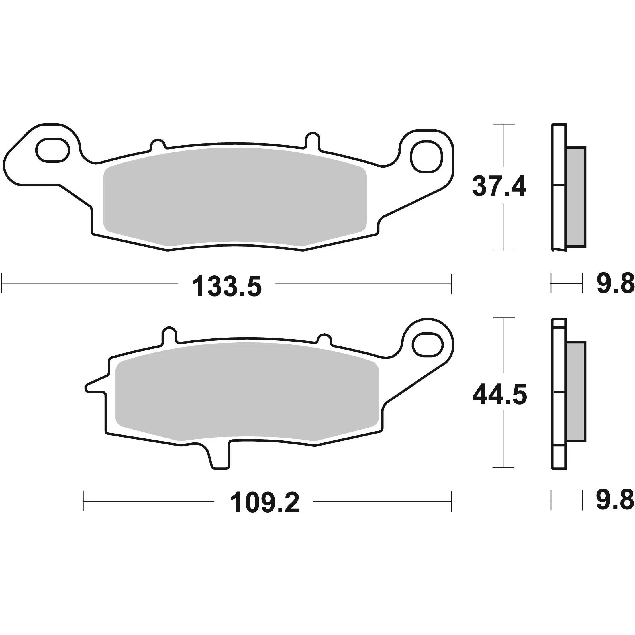 Sbs Jarrupalat Sintered Taakse 23-920LS