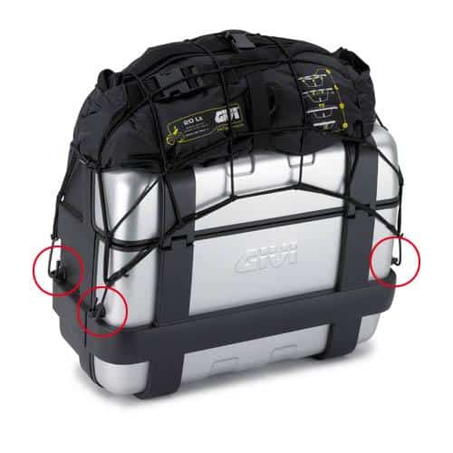 Givi Four rings kit for T10N elastic net anchor 321-E125