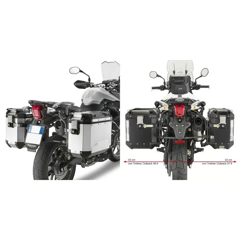 Givi putkisivutelineet Trekker Outback Triumph Tiger 800/800XC (11-13) 322-PL6401CAM