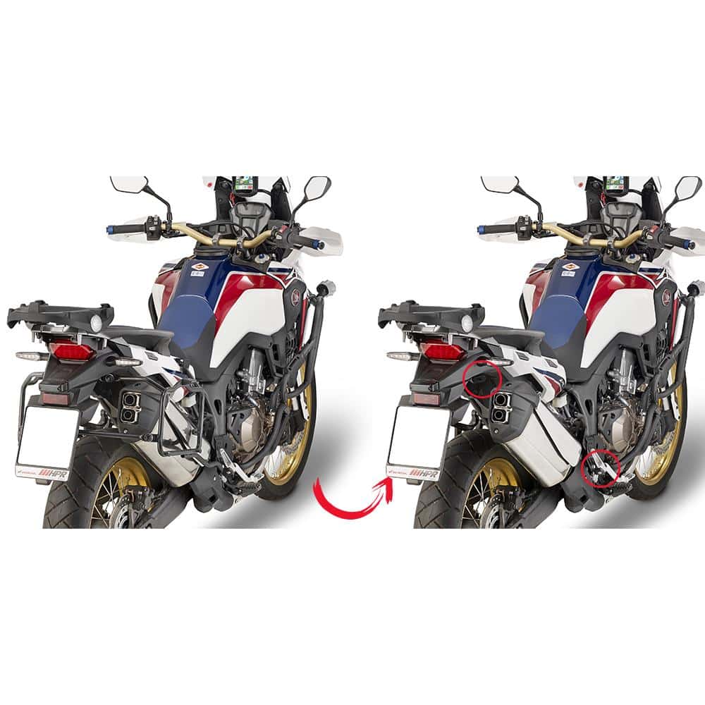 Givi putkisivutelineet Rapid release CRF1000L Africa Twin (16 322-PLR1144