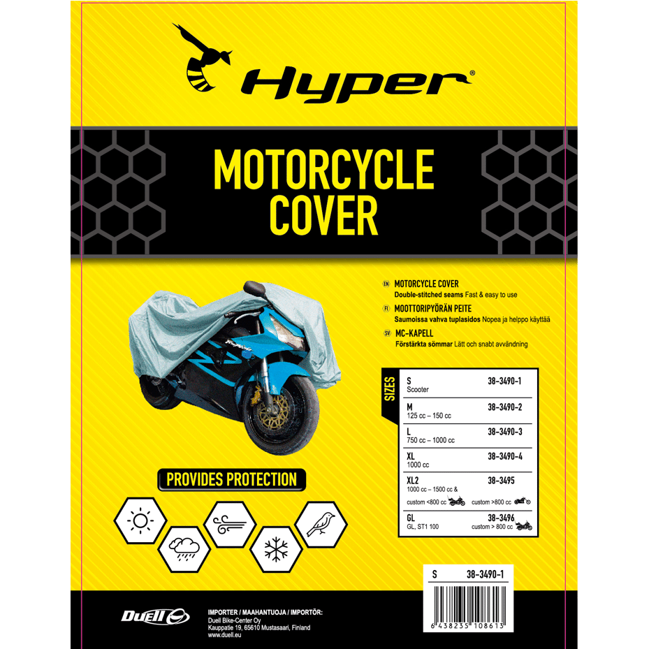 Hyper Moottoripyörän Säilytyspeite, XL