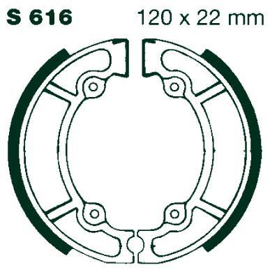 AIR Bromsbackar S 616 120x22mm parvis 46-12-616
