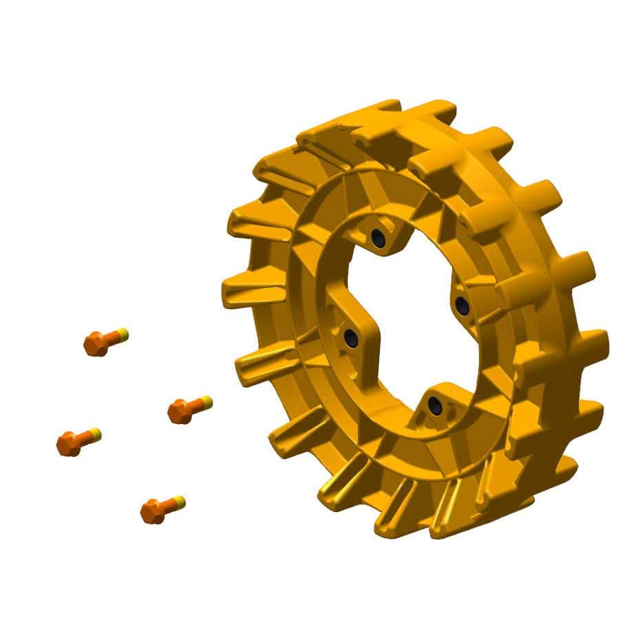 Camso Sprocket 15 teeth 4S, bolt 3/8-16 x 1 1/4 742-1009-00-7115