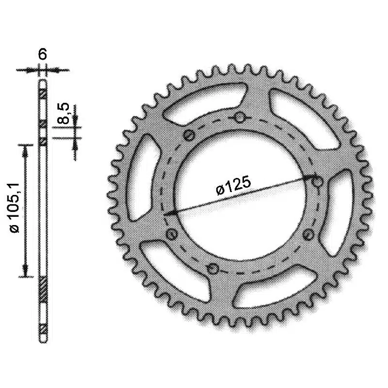 Forte Takaratas, 52 ham. (420), Ø105mm, Aprilia / Derbi / Drac / Rieju / Yamaha 27-70485
