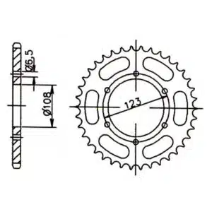 Forte Takaratas, 58 hammasta (420), Ø108mm, Aprilia 14-, Derbi 11-, Gilera 10- 27-70491