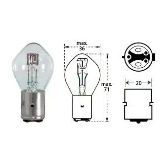 Polttimo 12v 25/25w Ba 20d 12-71606