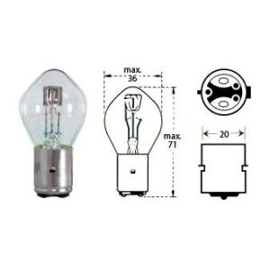 Polttimo 12v 35/35w Ba 20d 12-71607