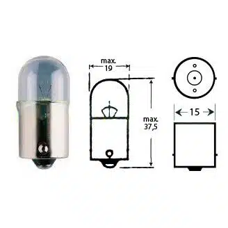 Polttimo 6v 5w Ba15s 12-71610