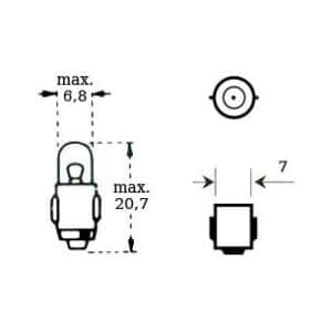 Polttimo 6v 1,2w Ba 7s 12-71627