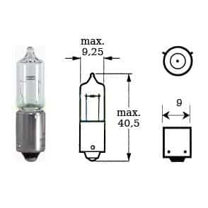 Polttimo 12v 21w Bay 9s H21W minihalogeeni 12-71633