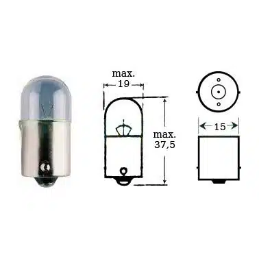 Polttimo 12v 5w Ba 15s 12-71644