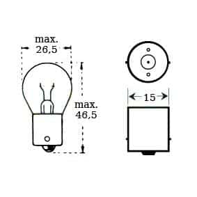 Polttimo 12v 18w Ba 15s 12-71646