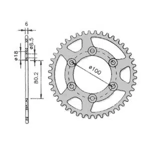 Forte Takaratas, 50 hammasta (420), Ø80mm, Rieju RR, Spike 27-73841