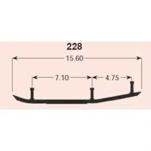 Sno-X Ripper Four Ohjausrauta pari Polaris 4&Prime; Kovametalli