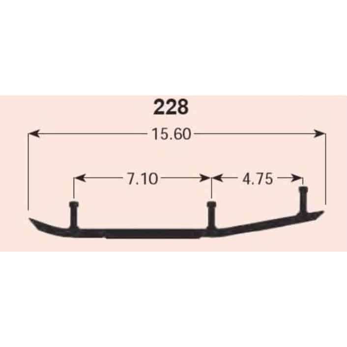 Sno-X Ripper Four Ohjausrauta pari Polaris 4" Kovametalli
