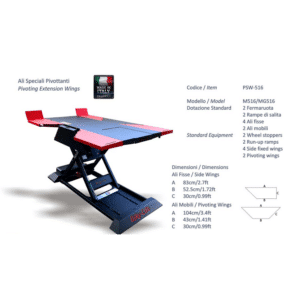 Bike-Lift Pivoting Extension Wings Bike Lift M516/Mg516 9-PSW-516