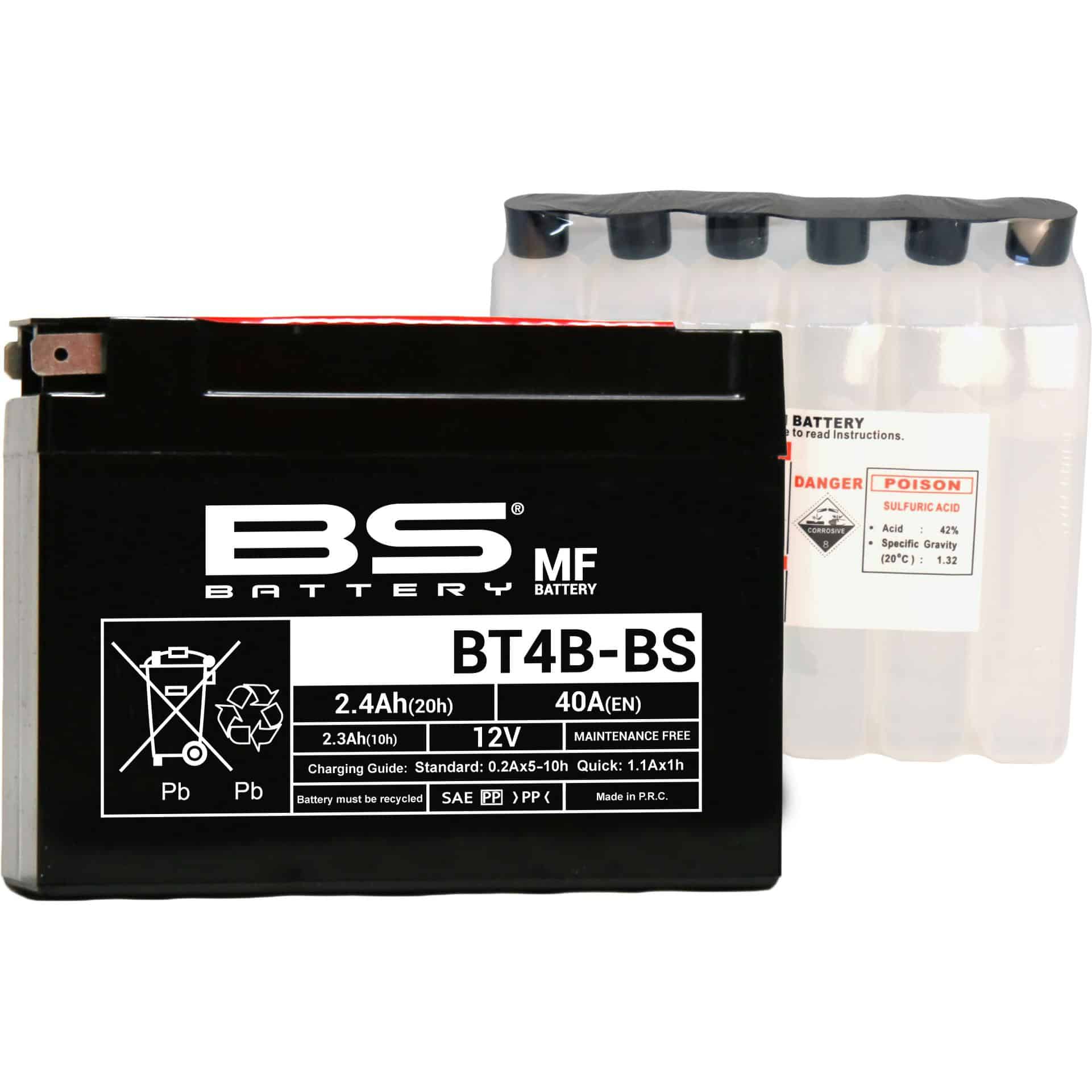 BS Battery BT4B-BS MF (cp) Maintenance Free 140-300625