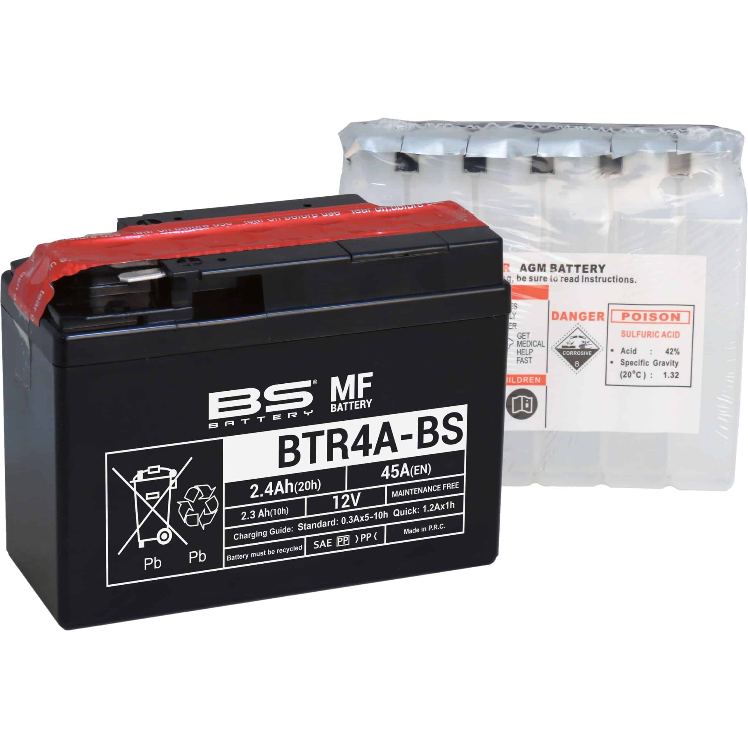 BS Battery BTR4A-BS MF (cp) Maintenance Free 140-300624