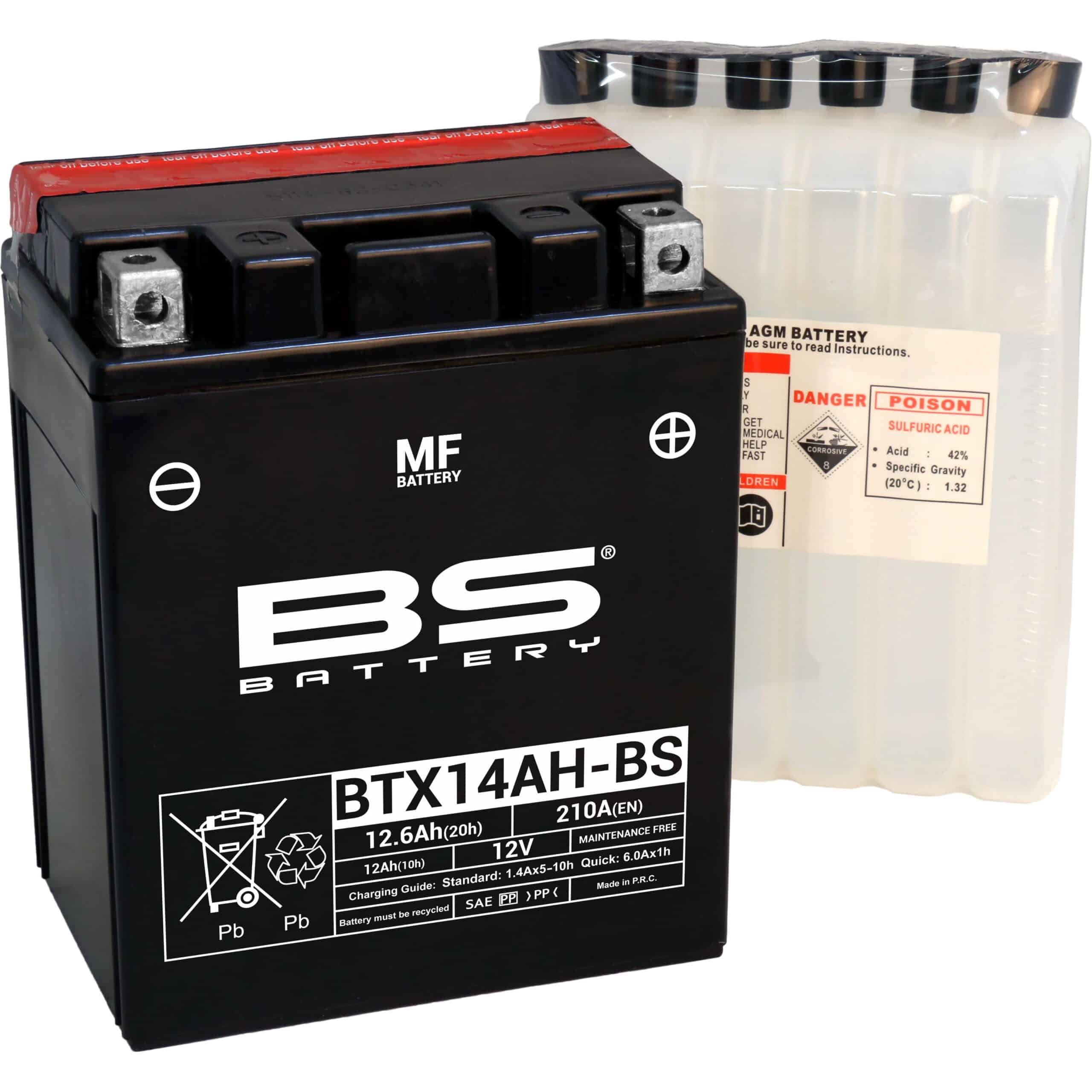BS Battery BTX14AH-BS MF (cp) Maintenance Free 140-300606