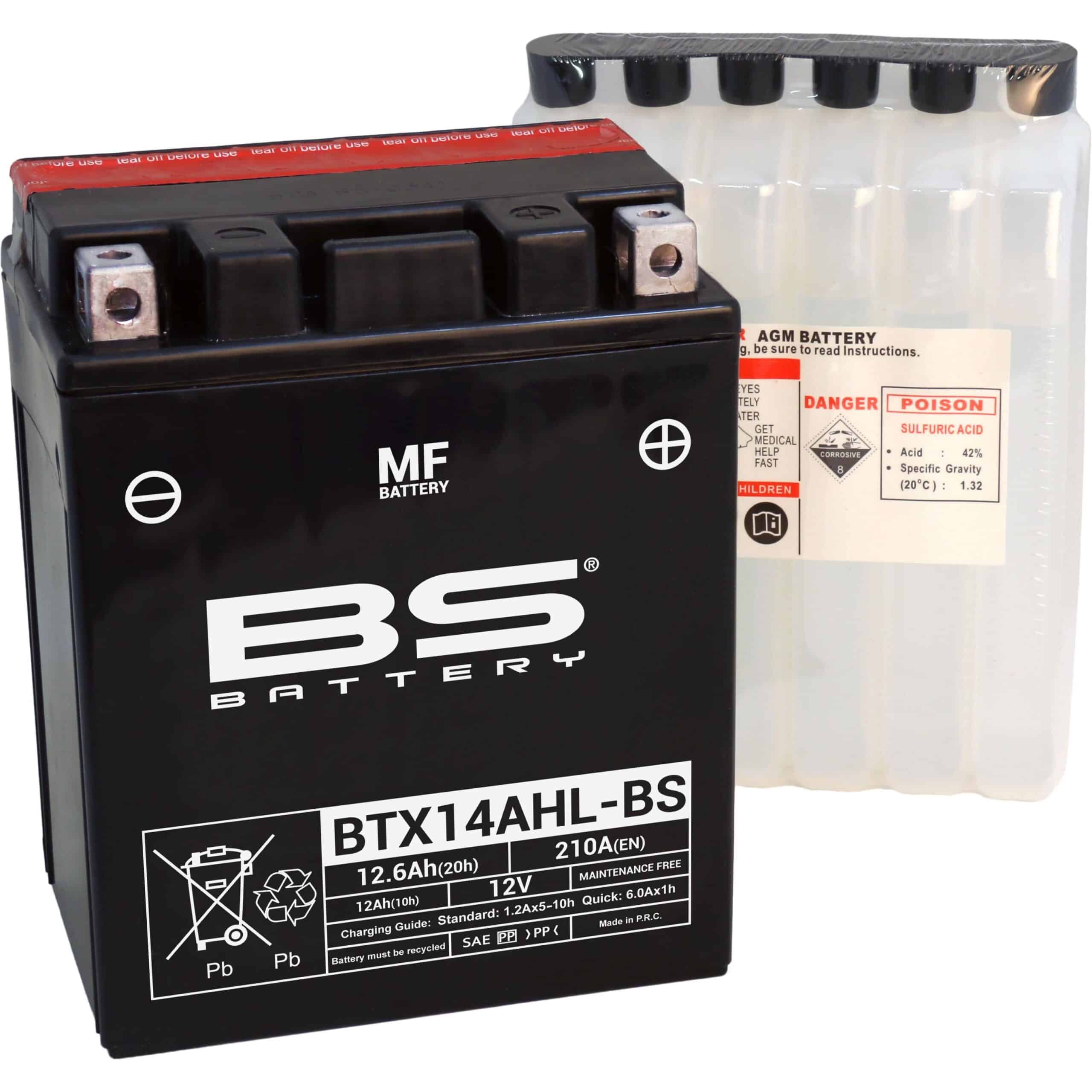 BS Battery BTX14AHL-BS MF (cp) Maintenance Free 140-300607