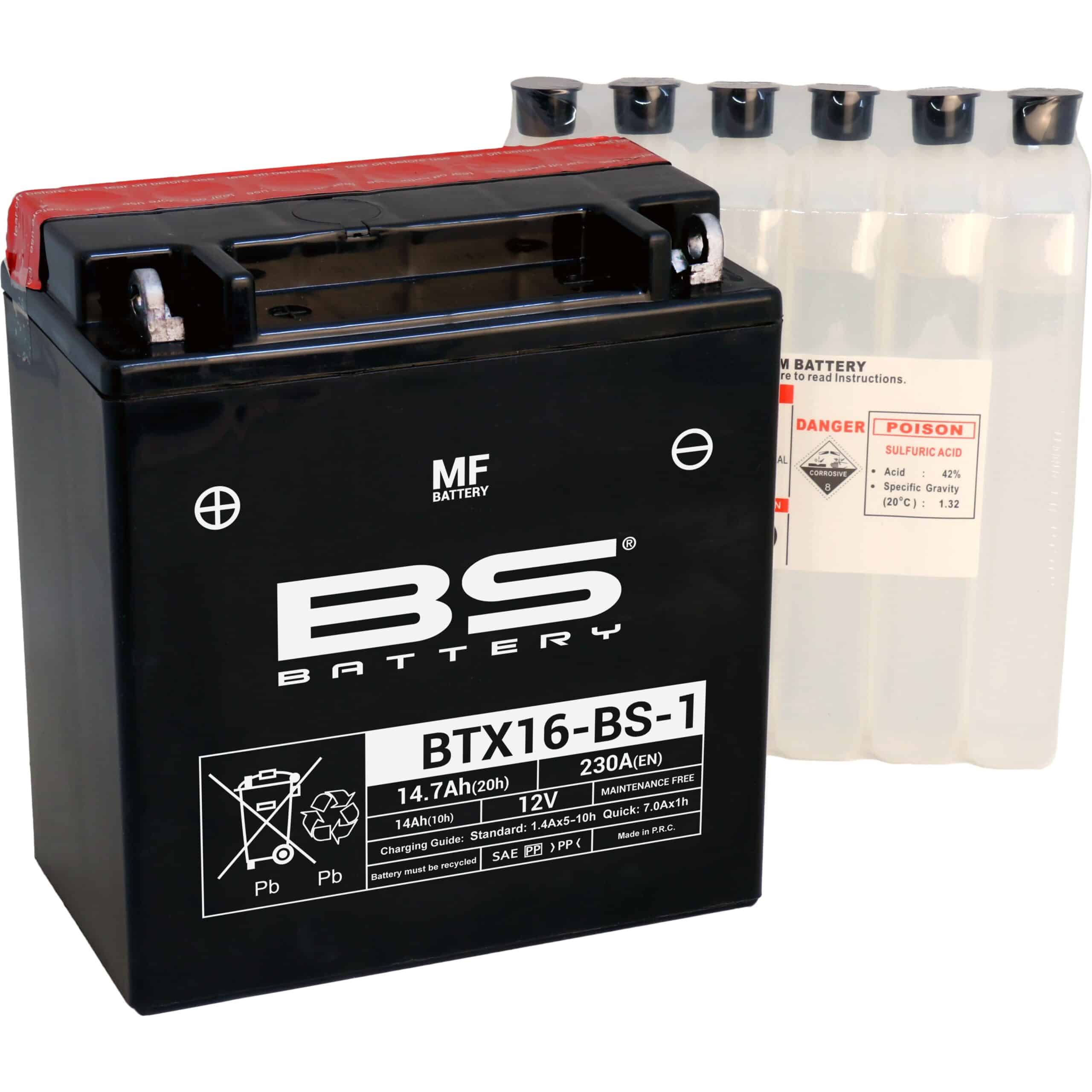 BS Battery BTX16-BS-1 MF (cp) Maintenance Free 140-300623