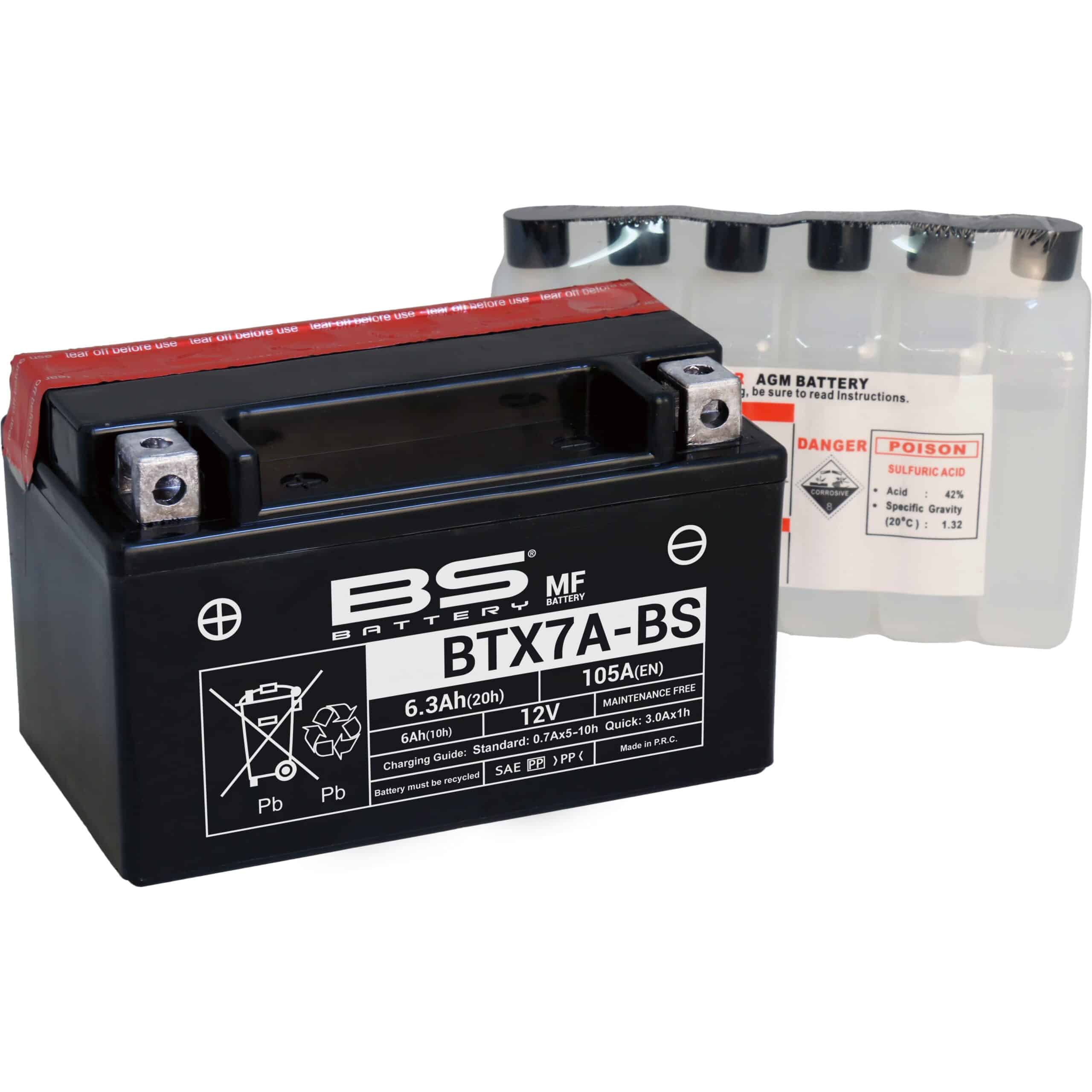 BS Battery BTX7A-BS MF (cp) Maintenance Free 140-300619