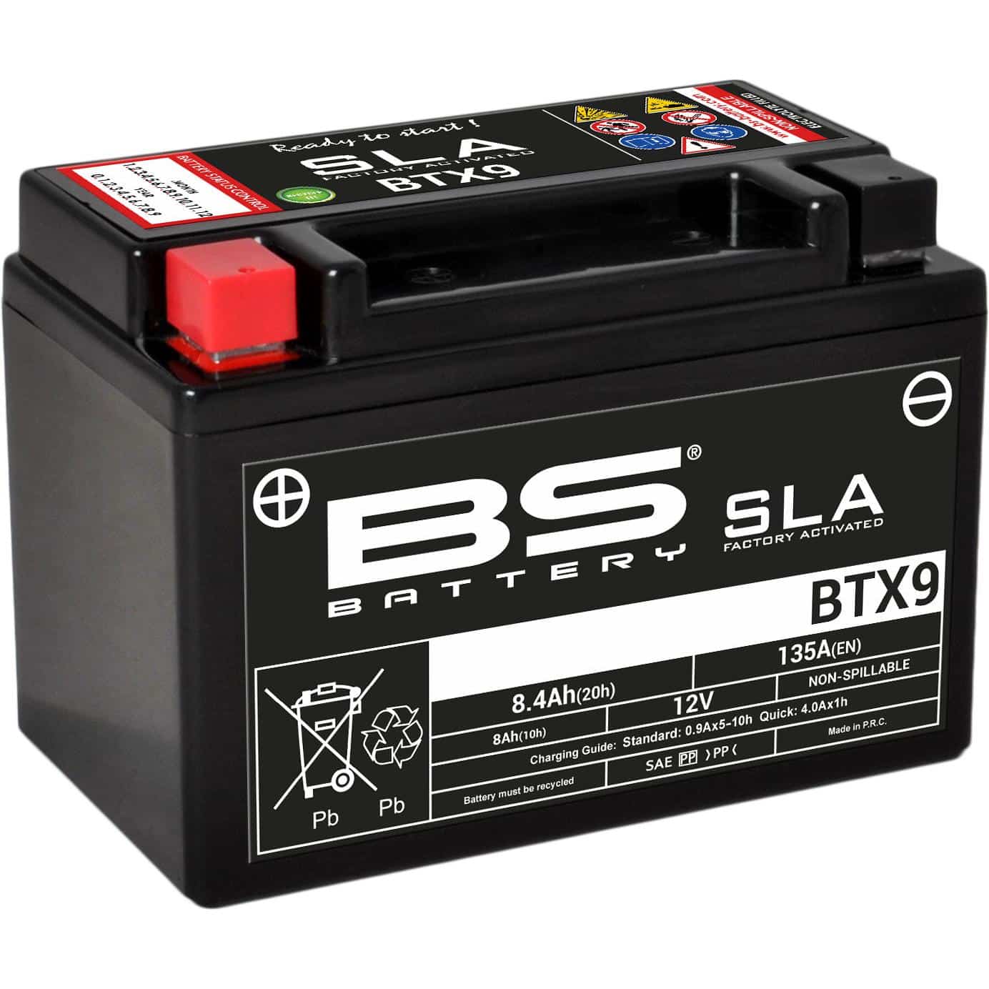 BS Battery BTX9 (FA) SLA - Sealed & Activated 140-300674