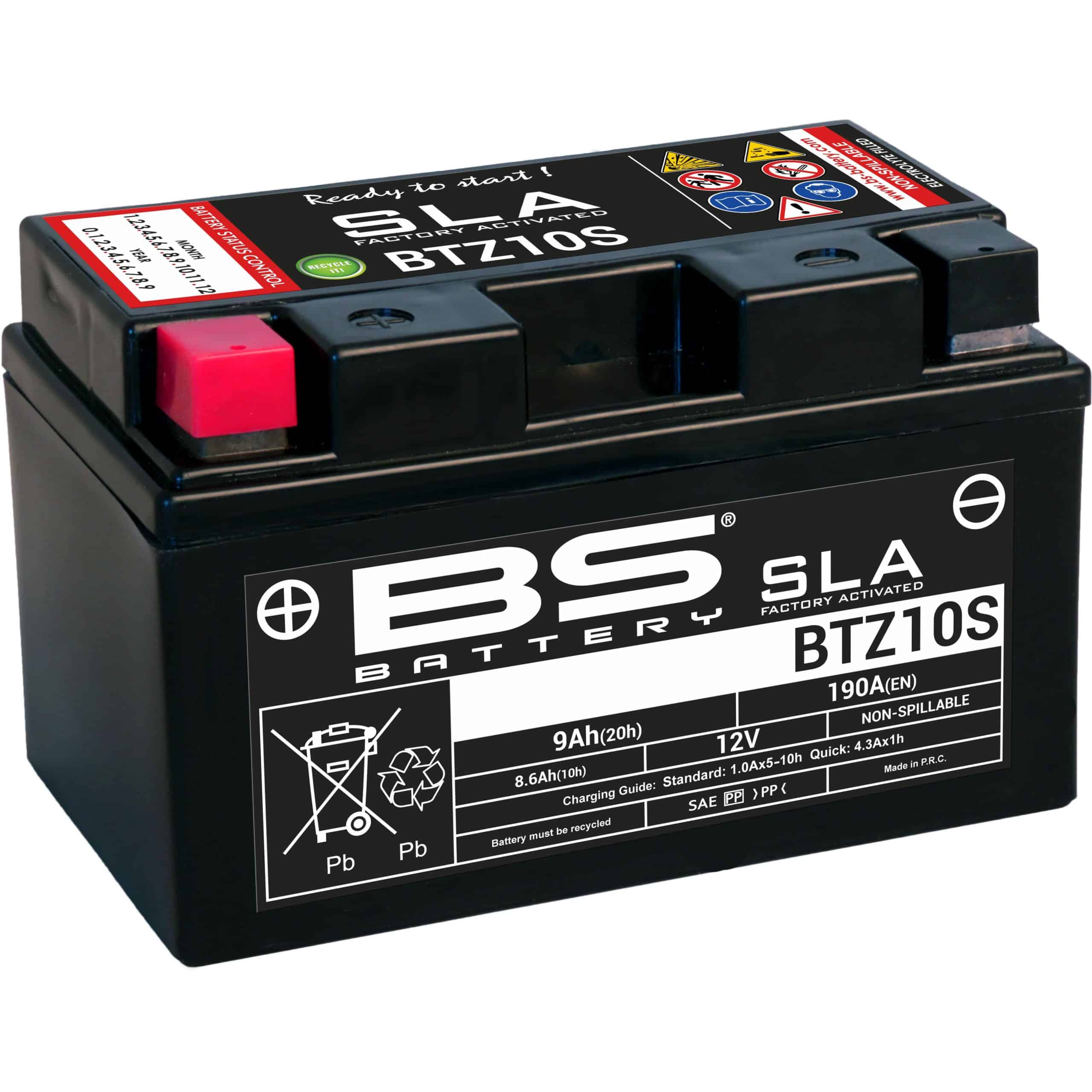 BS Battery BTZ10S (FA) SLA - Sealed & Activated 140-300636
