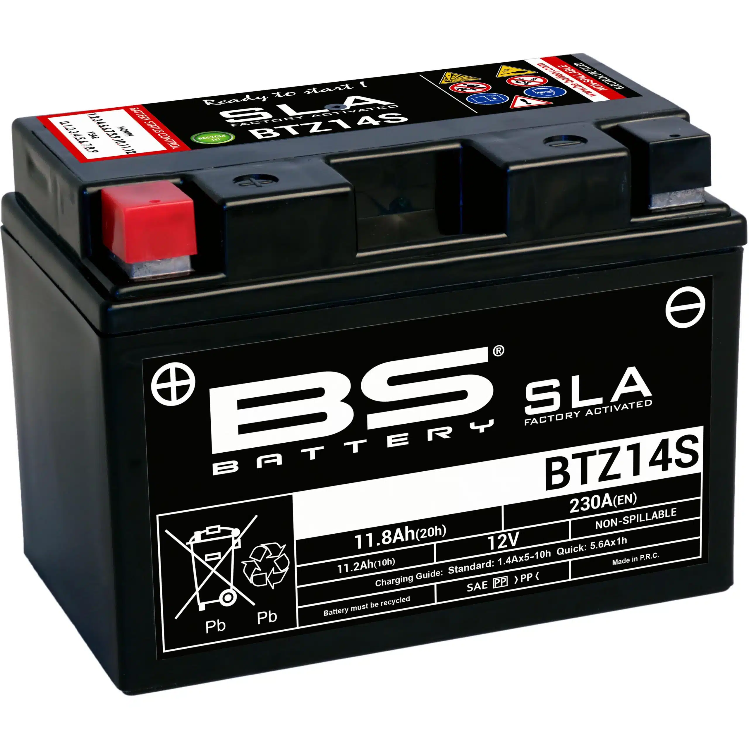 BS Battery BTZ14S (FA) SLA - Sealed & Activated 140-300638