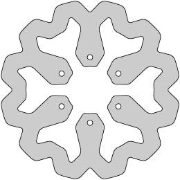 Delta-Braking Jarrulevy, Taka, Ulko Ø 220mm, Aprilia SX / Derbi Senda SM / Giler 234-DBD118