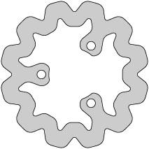 Delta-BrakingJarrulevy, Taka, Ulko Ø 180mm, Aprilia / Derbi / Gilera / Rieju 234-DBD120