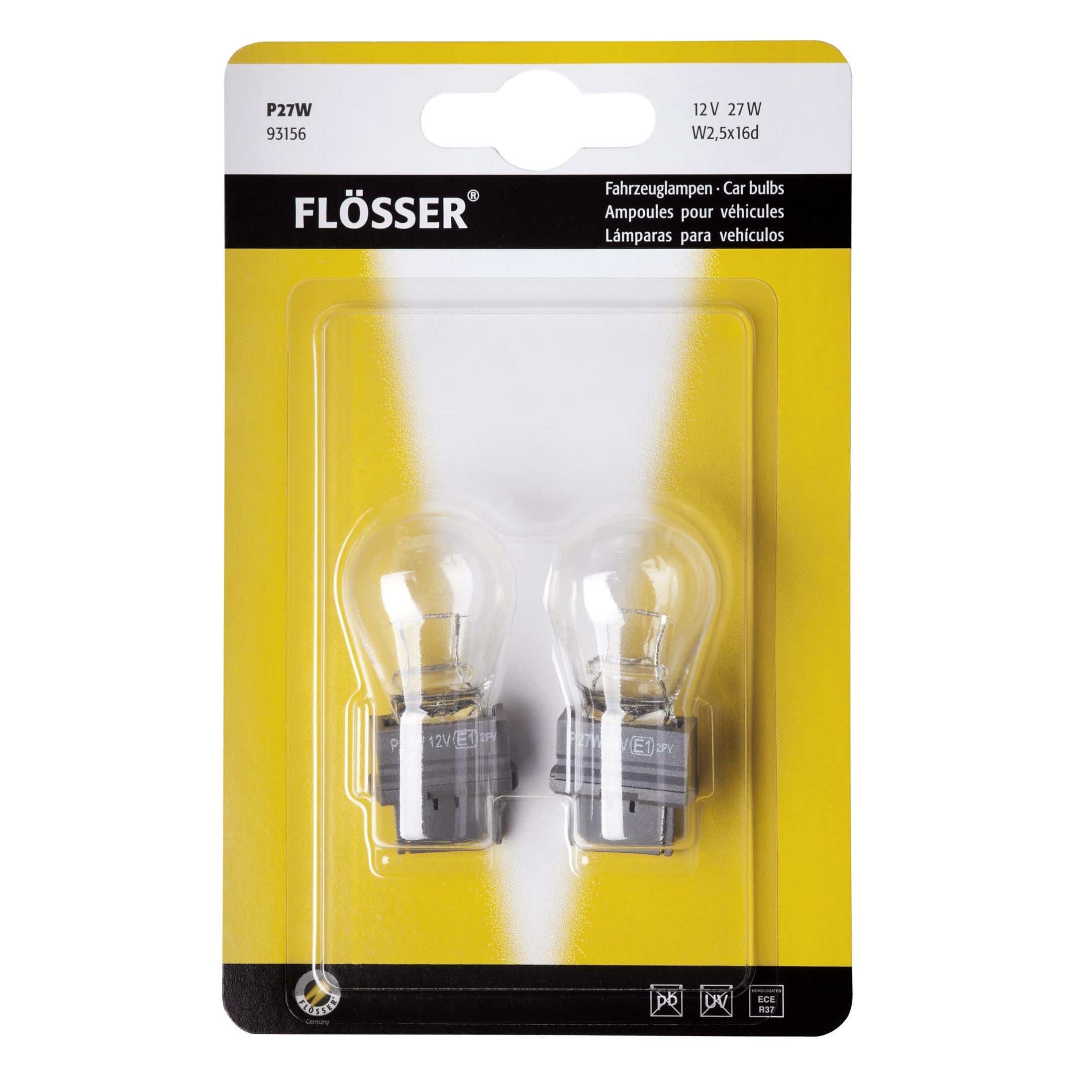 Flösser Polttimo 12V27W 2.5x16d P27W Blister Polaris 12-93156