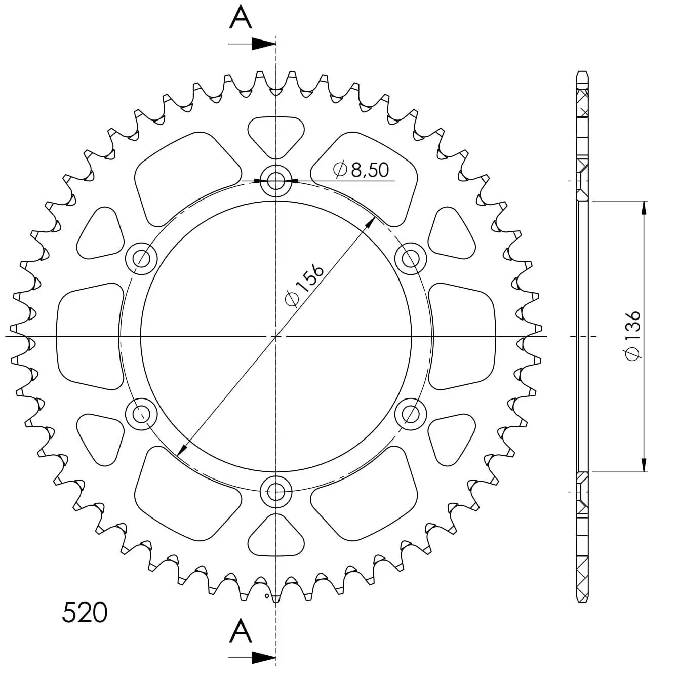 Supersprox Alu Takaratas Husqv. Punainen 51 27-3-1512-51-2