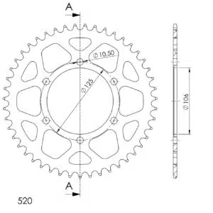Supersprox Alumiini takaratas RAL-2013:47 Musta 27-3-2013-47-0
