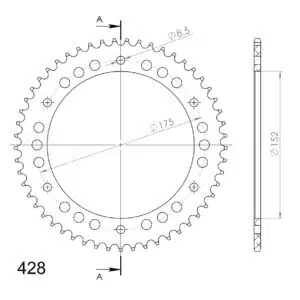 Supersprox Alu TakaratasYA WR125 Punainen 53 27-3-839-53-2