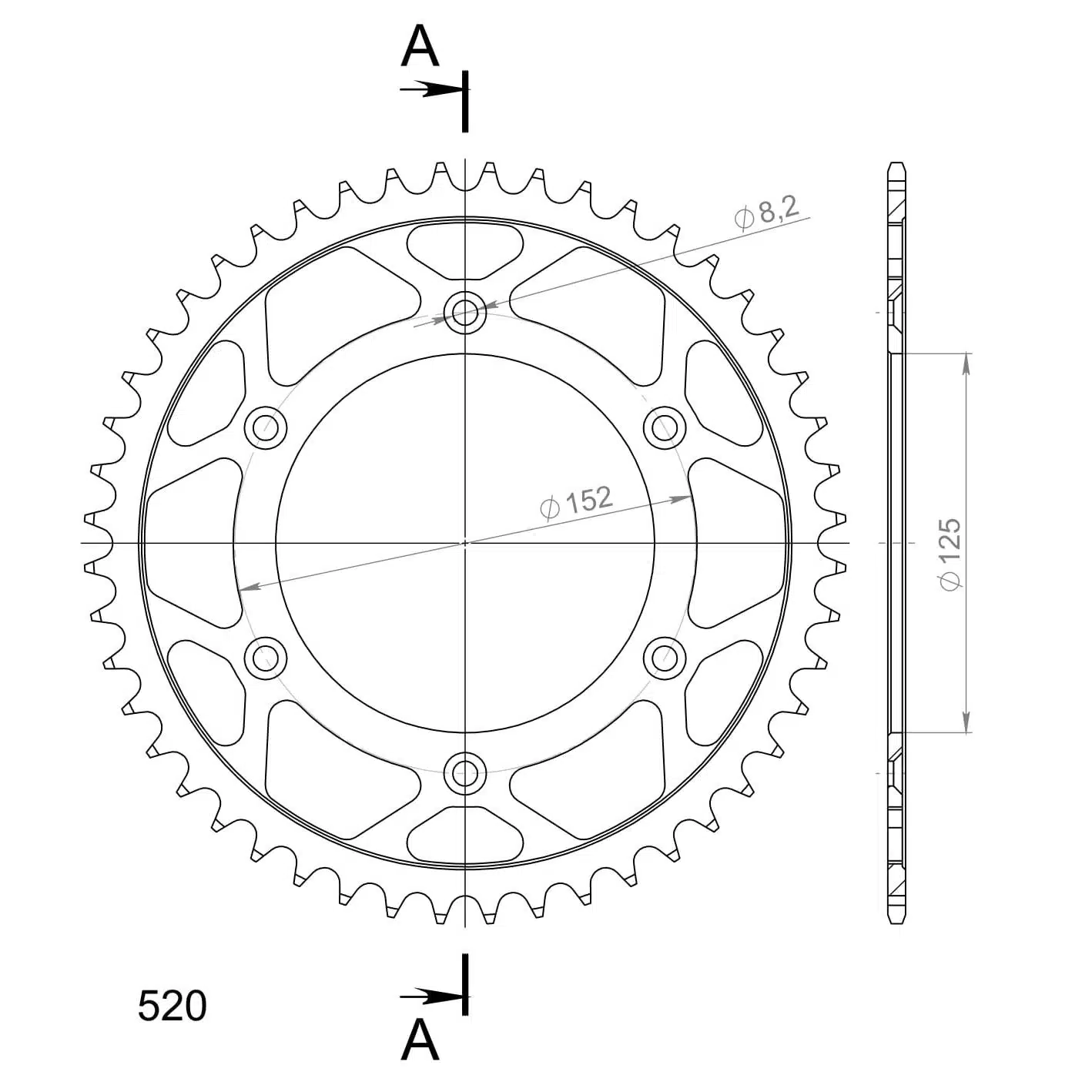 Supersprox Teräs takaratas RFE-8000:48 27-2-8000-48