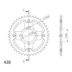 Supersprox Stealth Takaratas Kulta 272-1206-RST-42-9