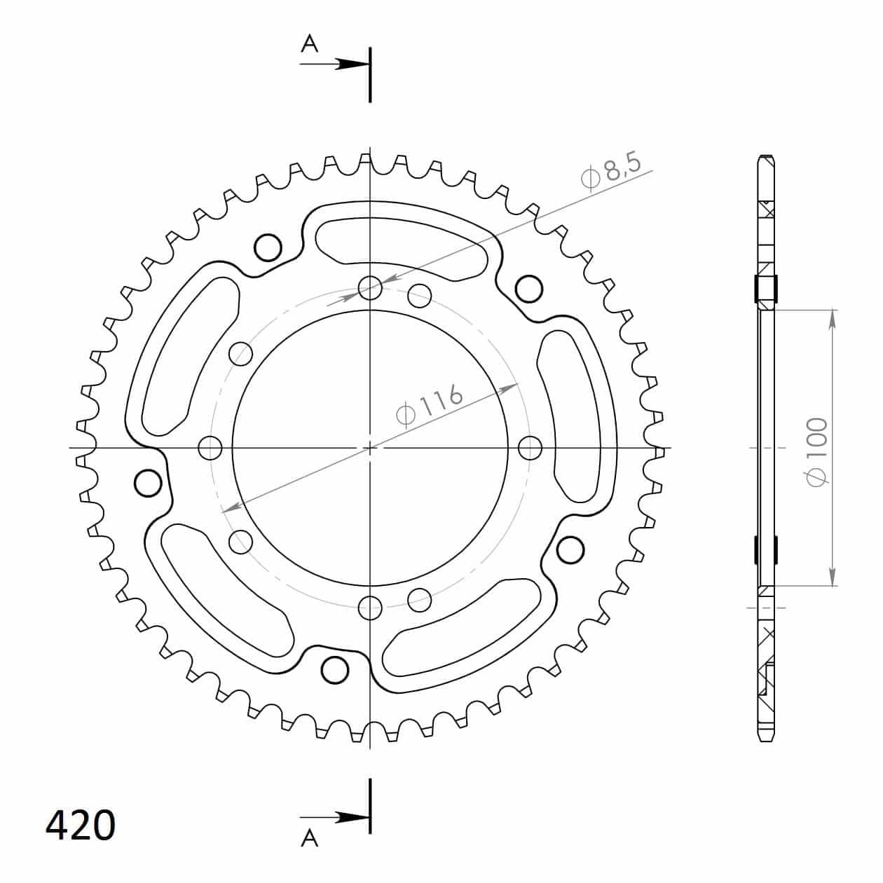 Supersprox Stealth Takaratas KA KX80/85 Kulta 51 272-457-RST-51-9