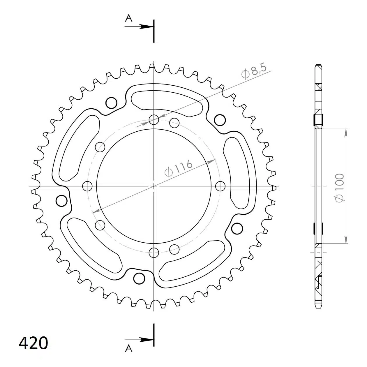 Supersprox Stealth Takaratas KA KX80/85 Kulta 51 272-457-RST-51-9
