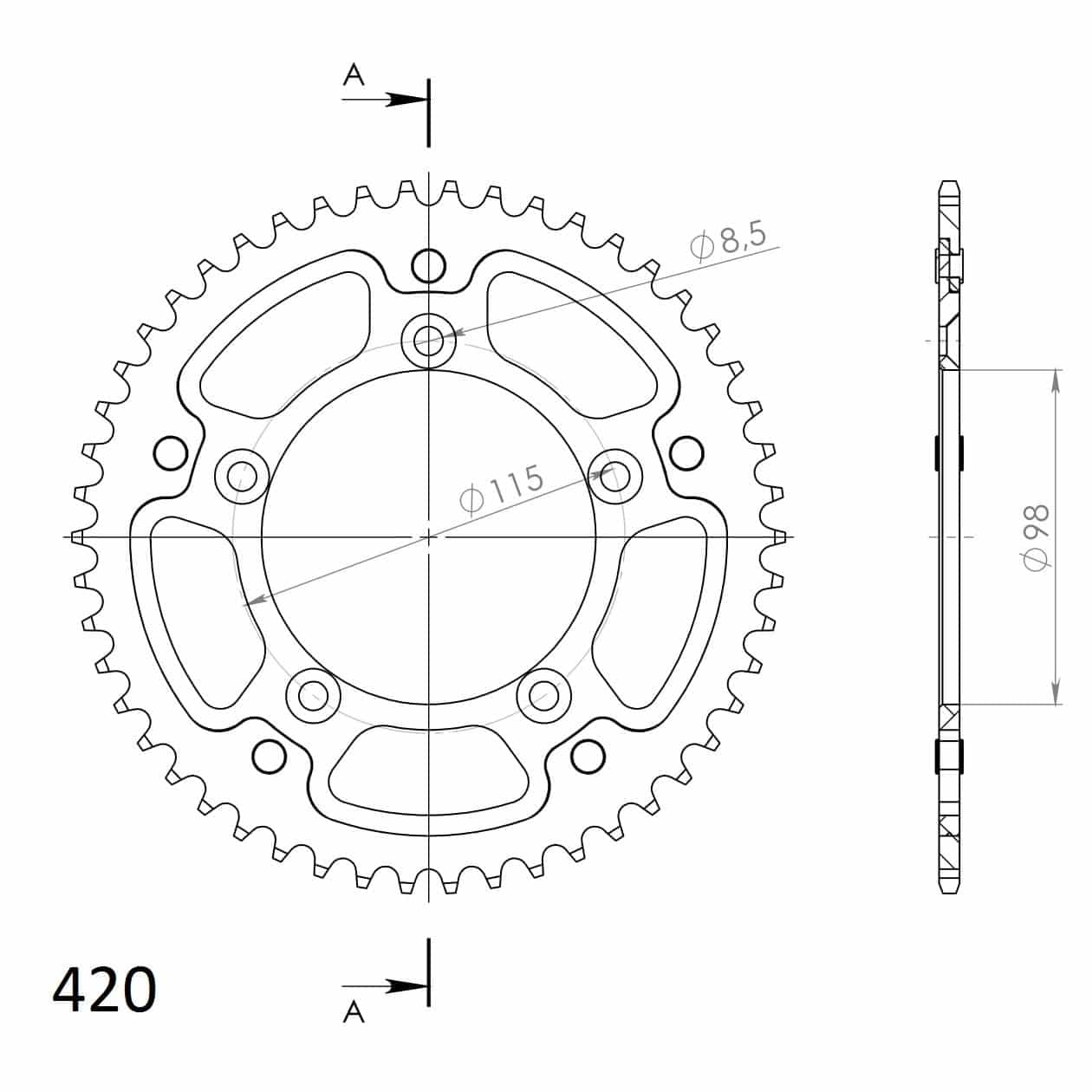 Supersprox Stealth Takaratas KTM SX65 48 272-4-RST-48-9